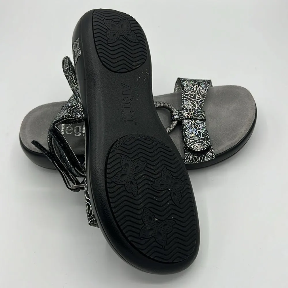 Alegria by PG Lite Steel Rosette Julie Leather Sandal Size 8 - 8.5 B17A - Image 9