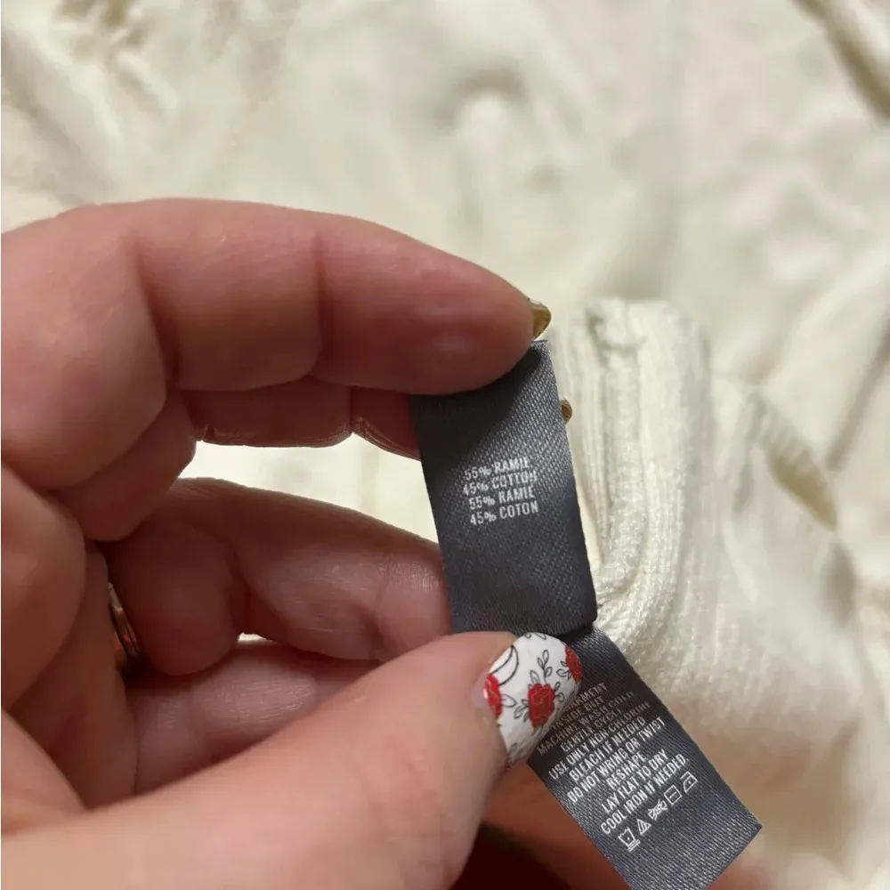 Aerie Women's Cream Ivory Poncho Sweater  One Size Classic Neutral Timeless - Image 5