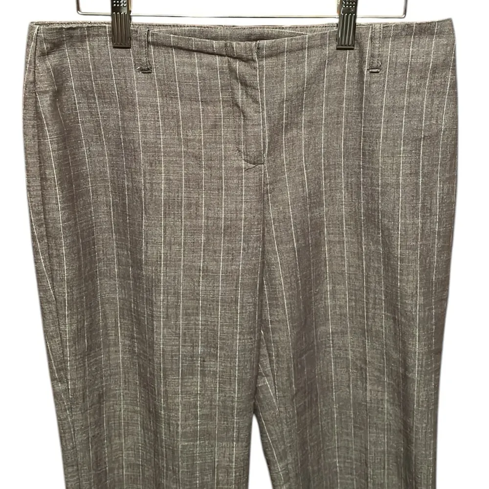 IZ BYER Gray Pinstripe Trousers Chinos capris - Image 3