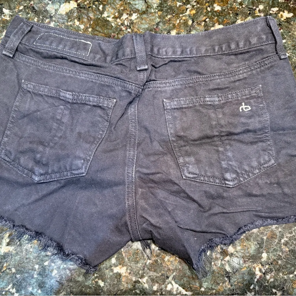 Rag & Bone Women Black Freeport 27 Distressed‎ Cut-Off Short W1907O160BLF - Image 3