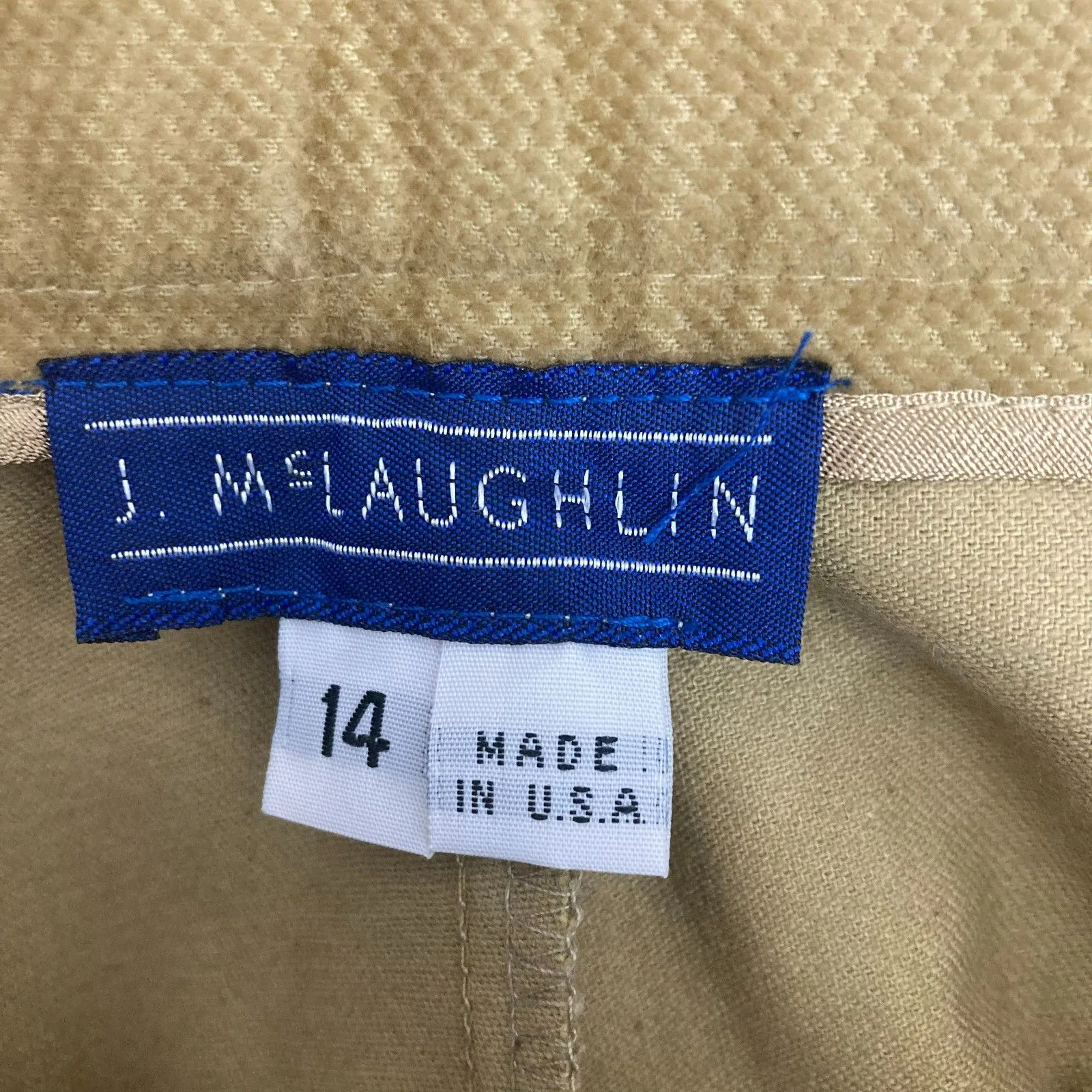 J.McLaughlin High Rise Chino Pants Olive Gold 14 Vintage Preppy Tailored USA - Image 13