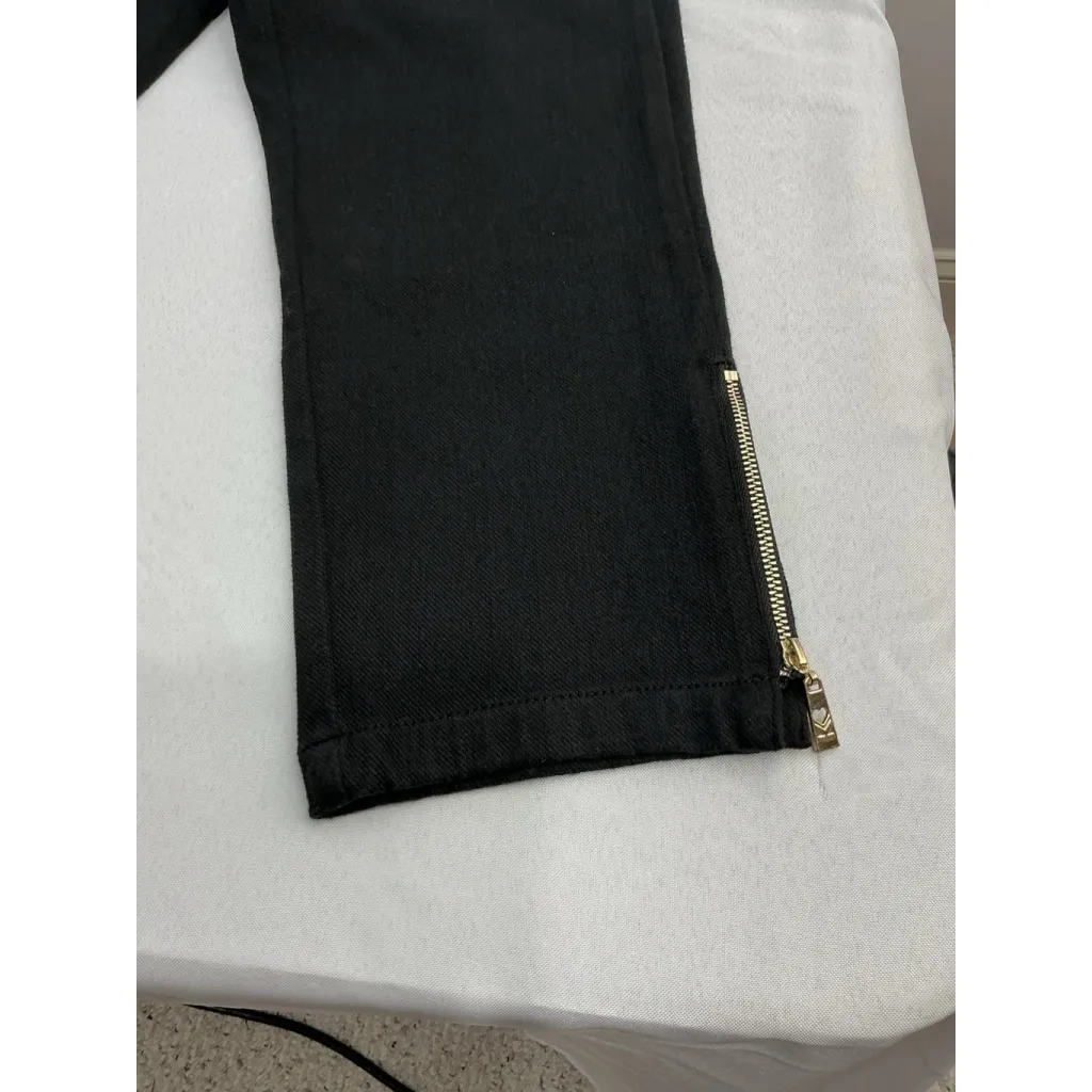Womans Belle By Kim Gravel Crop Pants 4 P Black Pull On Zipper Accent Pockets Size 4P - Image 6