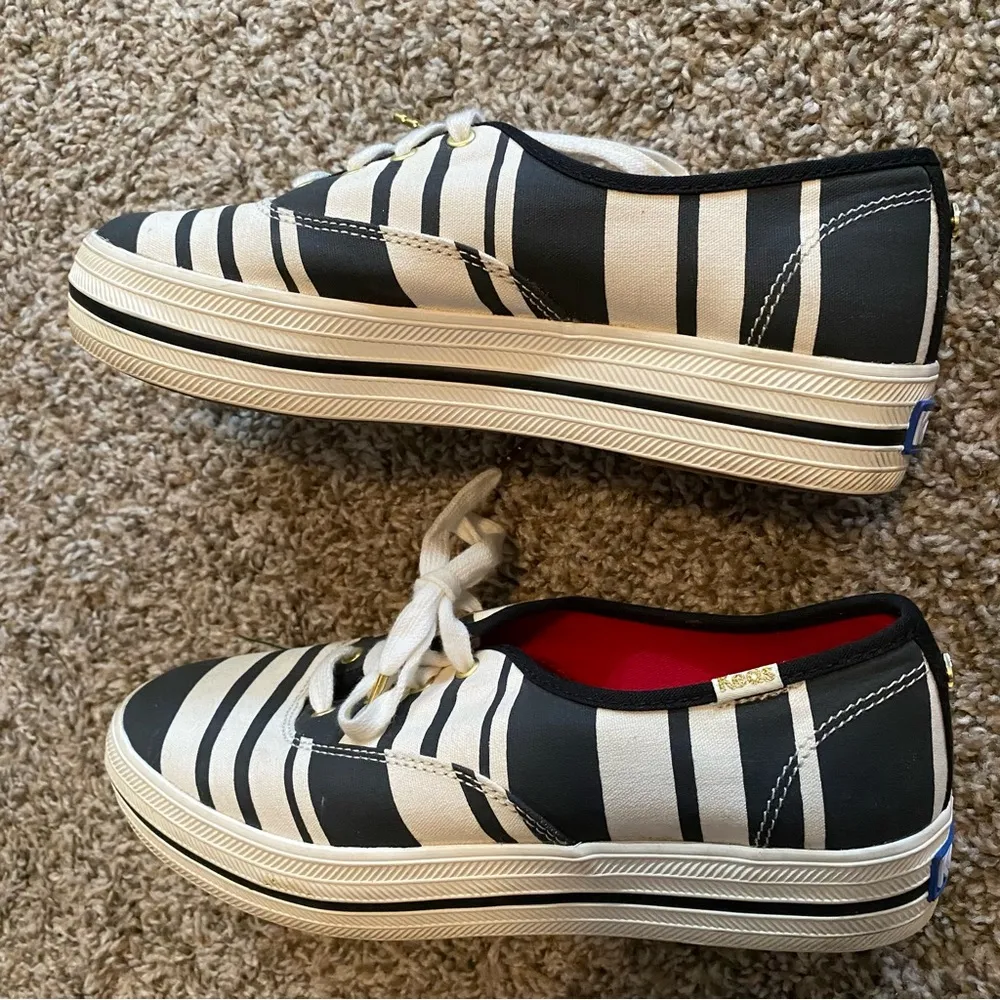 Keds + Kate Spade Striped Sneakers Size 6.5 - Image 2