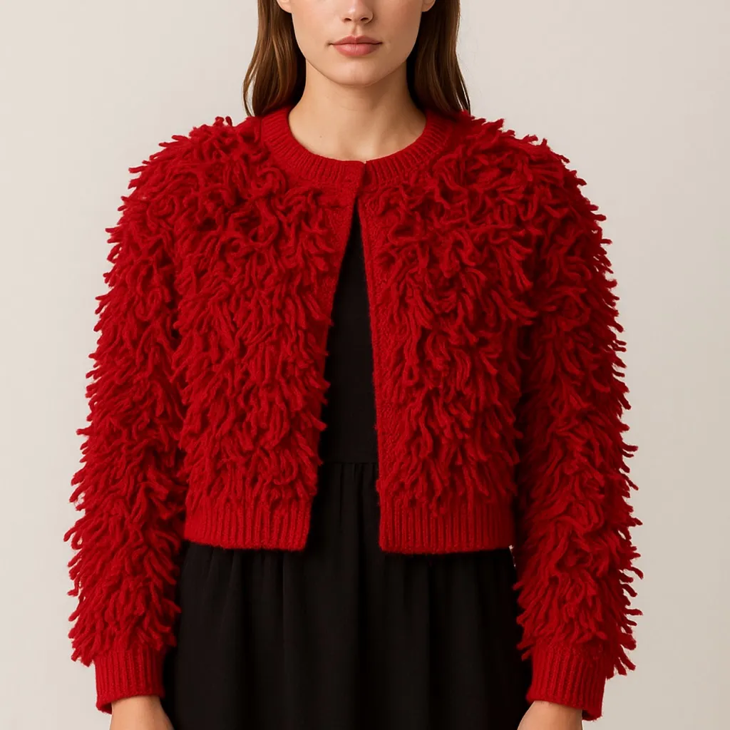 Paola Bernardi “Perola Coat” (style number 5121) in Rouge Red - Image 3