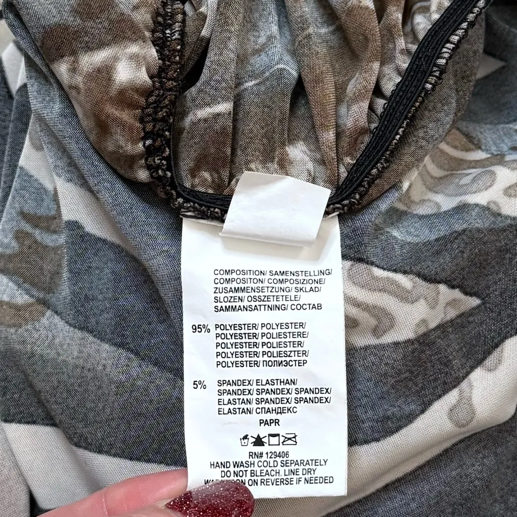 Venus Animal Print Blouse Top Sleeveless Halter Embellished 90s Y2K M Medium - Image 6