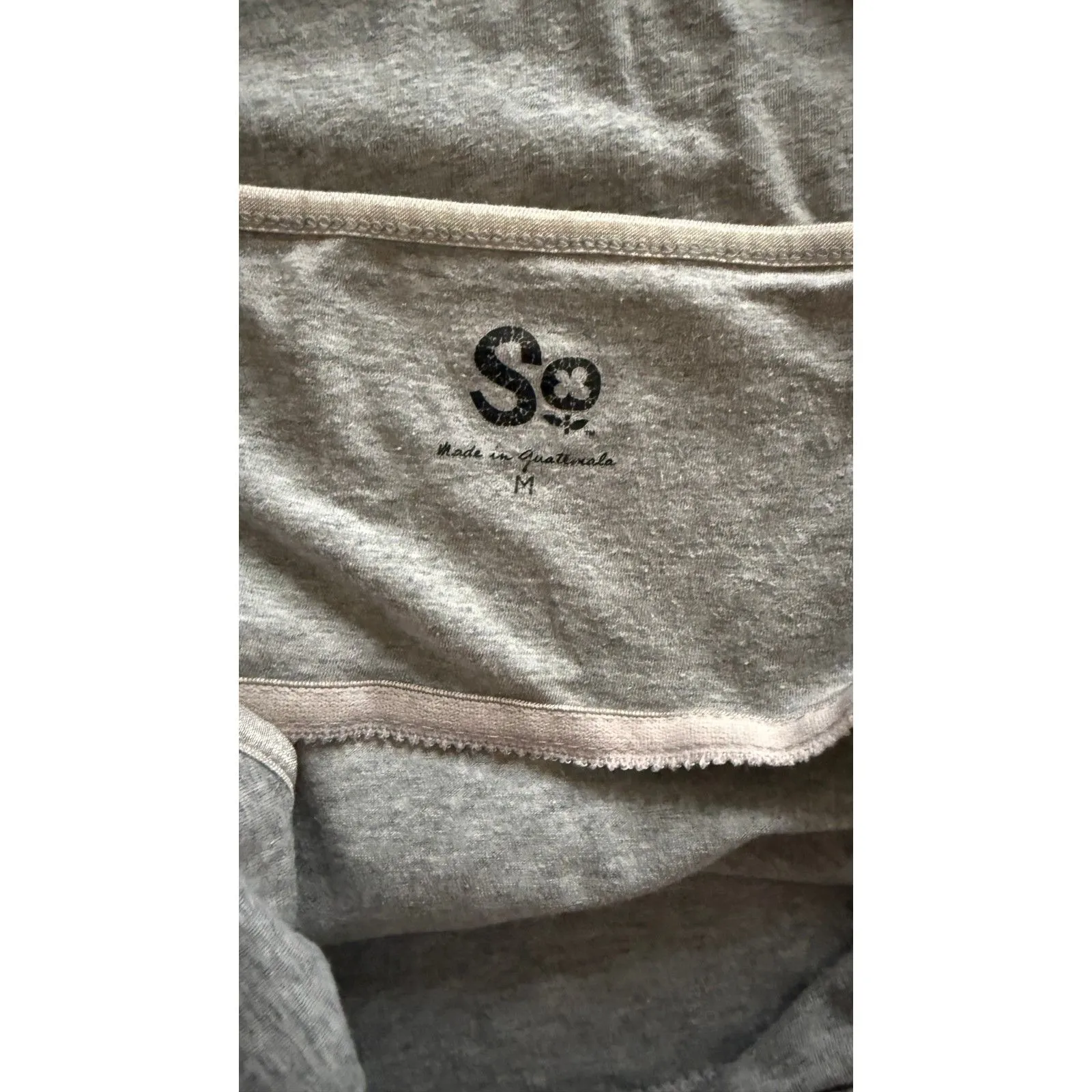 Y2K Soft Gray Spaghetti Strap Cami Top Adjustable Shelf Bra Cotton Coquette Sz M - Image 3