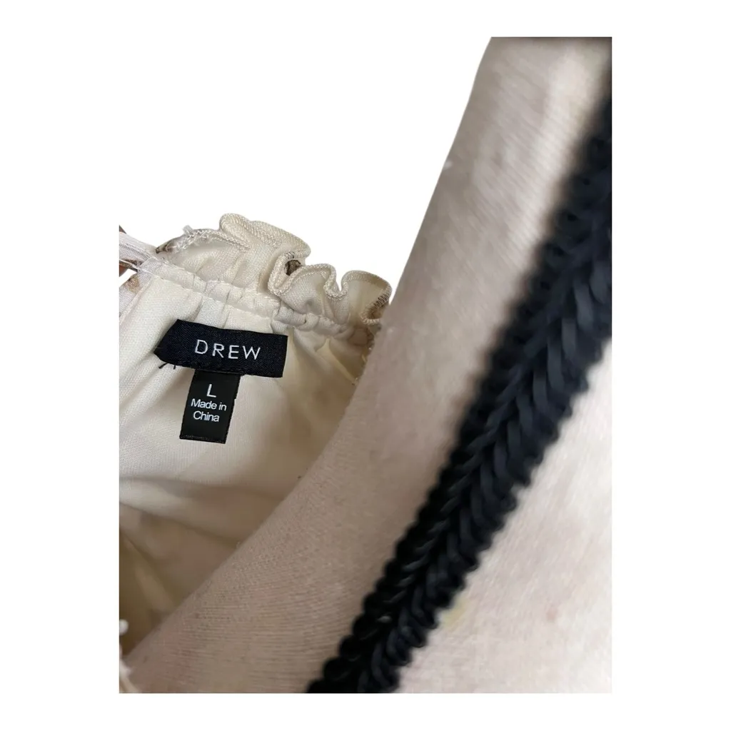 Anthropologie DREW Naomi Vintage Cream and Blue Floral Maxi Dress Size L - Image 5