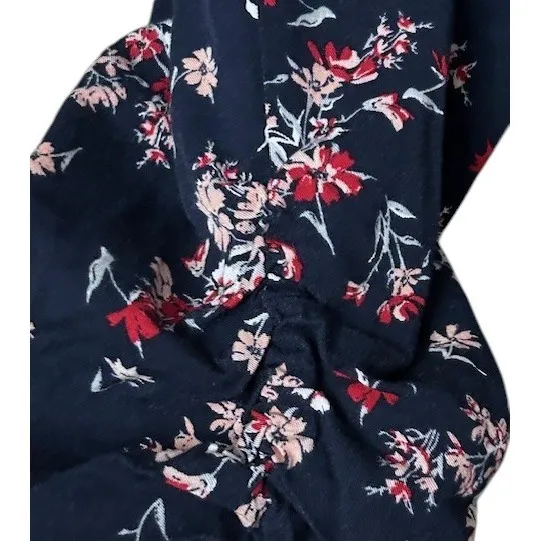 Torrid Sz 0 Plus Floral Crop Pants Blue Capri Boho‎ Whimsy Sport Romantic Artsy - Image 14