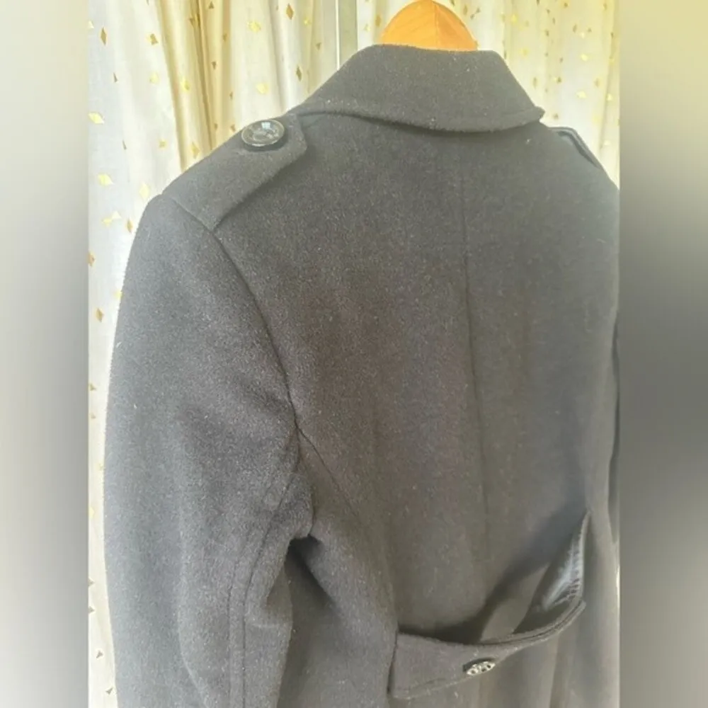 Larry Levine Wool Blend Classic Double Breasted Pockets Winter Pea Coat Jacket 6 - Image 6