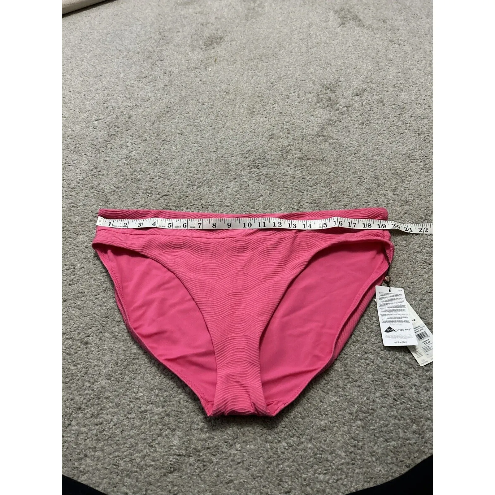 CALIA Women's Wide Banded Swim Bikini Bottom Size XXL Pink Heat Waves‎ NWT - Image 5