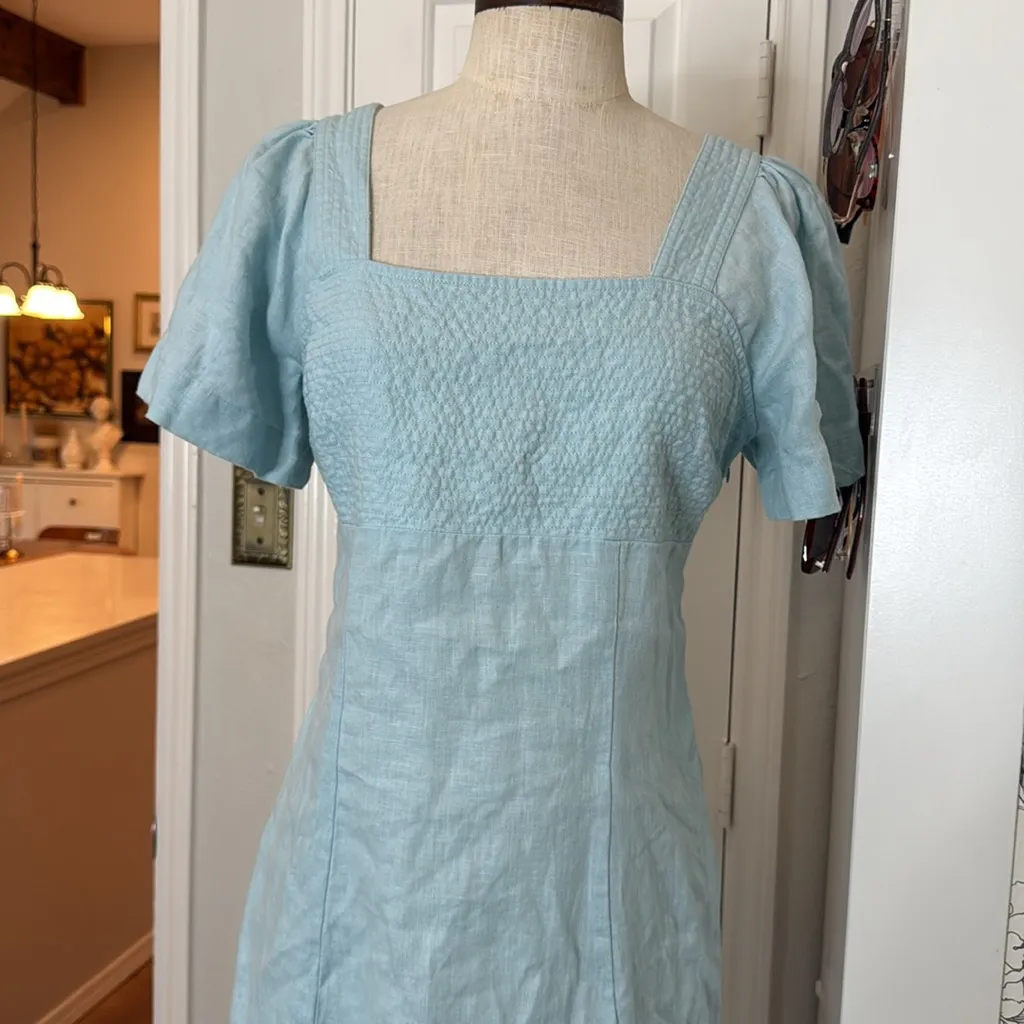 Madewell linen square neck mini dress - Image 11