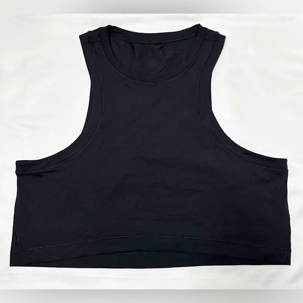 Lululemon Open-Back Cropped Training Tank Top - Black - 8 - Image 7