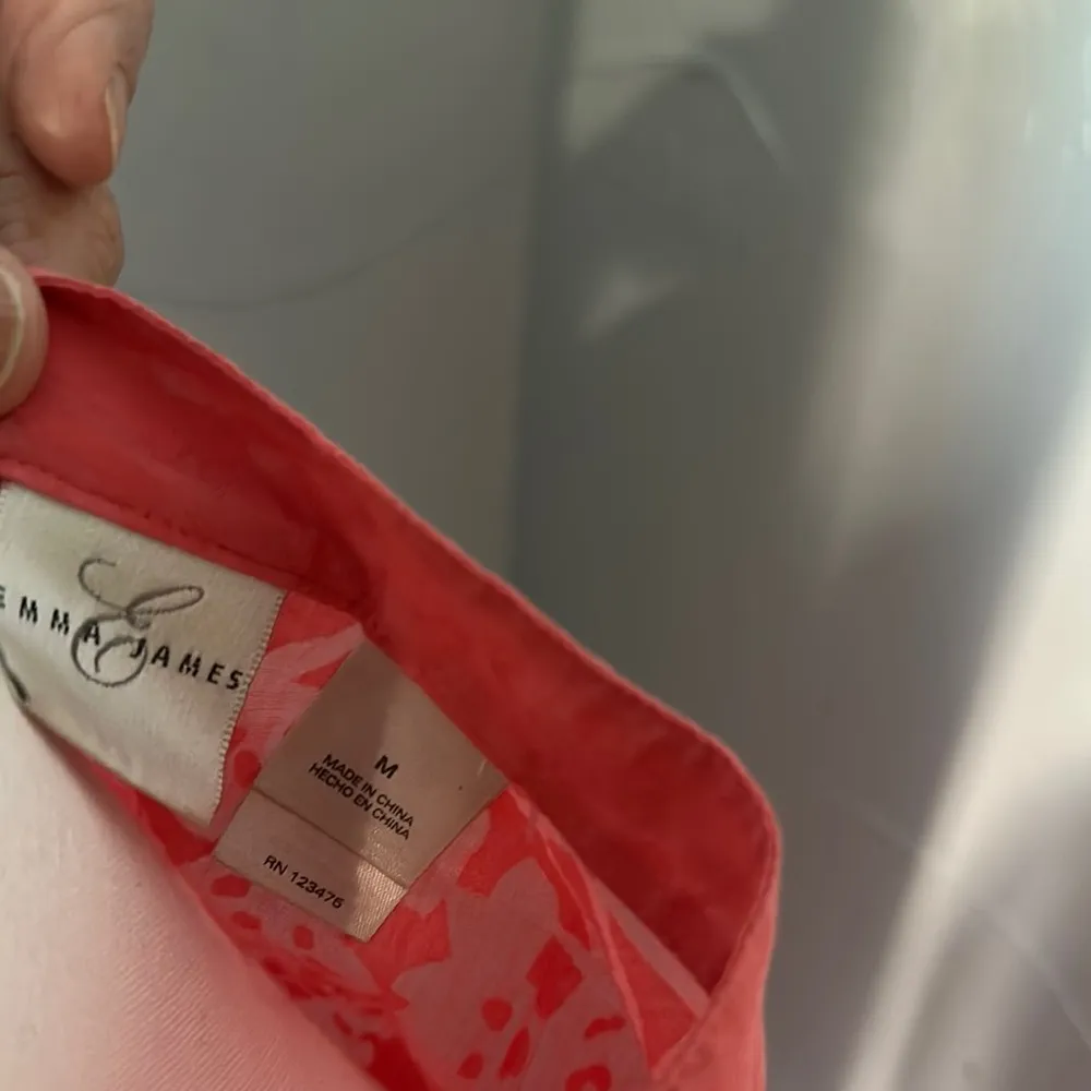 Emma James Orange Buttoned Pleated Blouse - Image 2