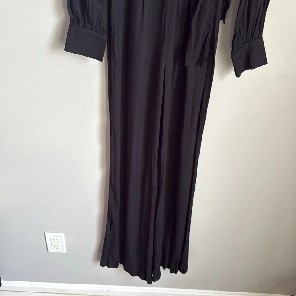 Reformation Molly Long Sleeve Jumpsuit Black 2 - Image 6