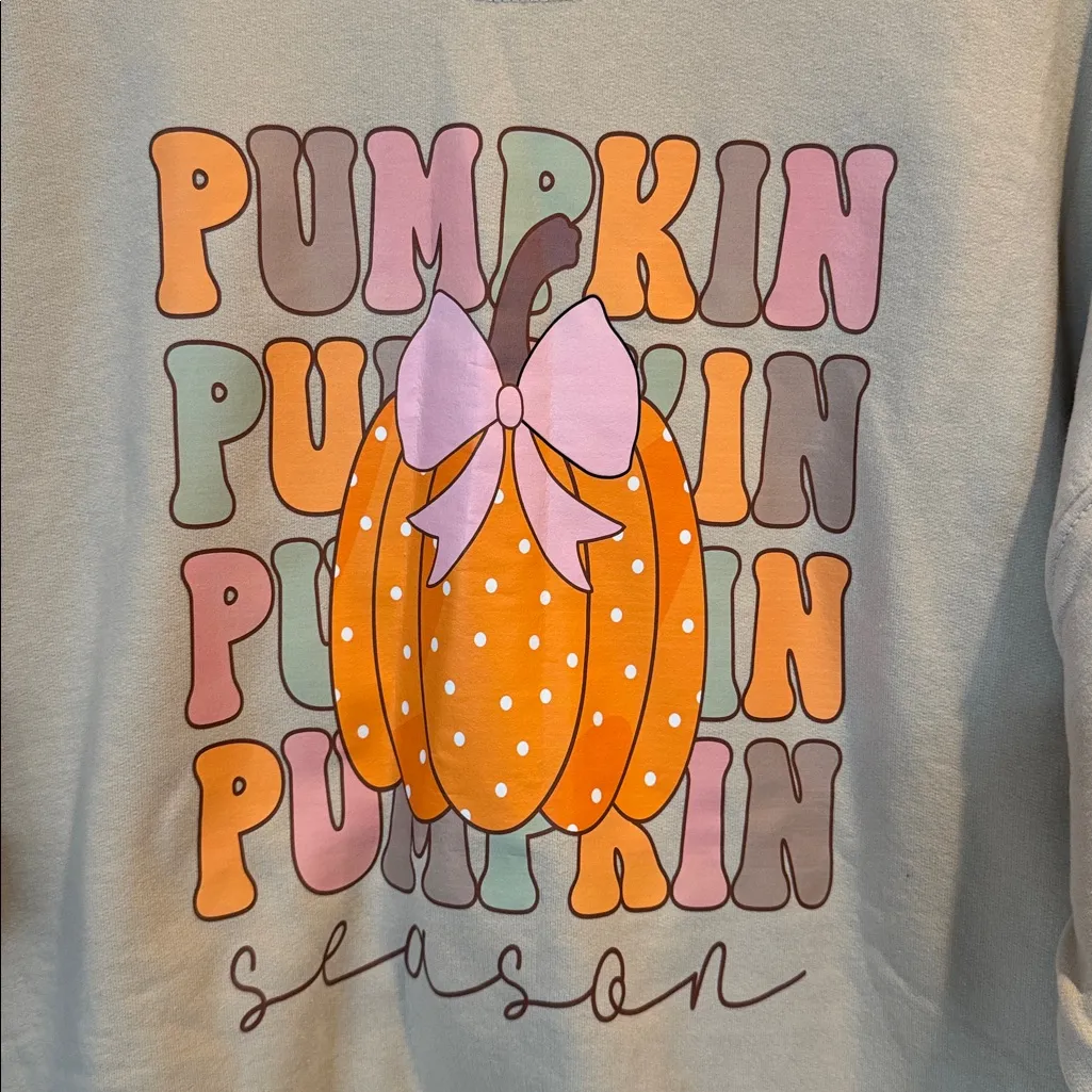 Custom Made Hand Crafted Pumpkin Season Sweatshirt Size XL New - Image 3