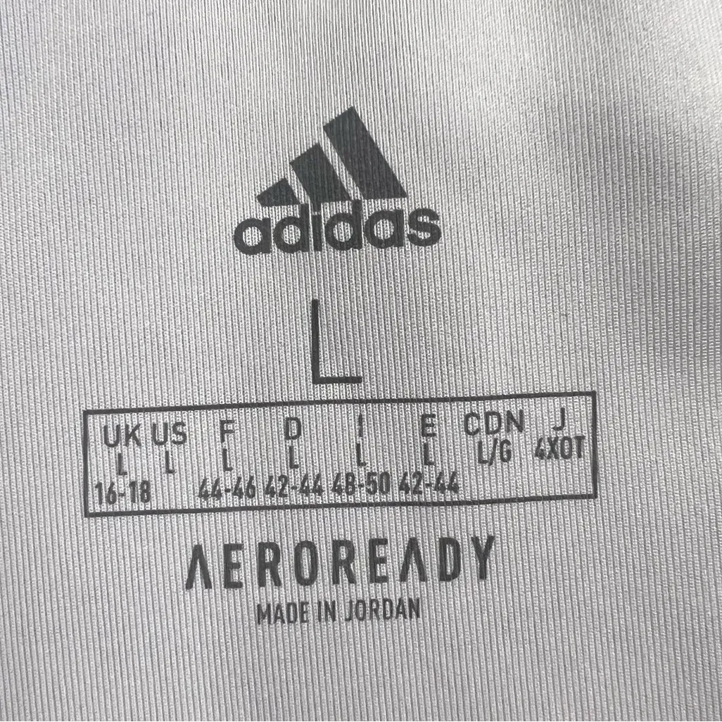 New ADIDAS Feel Brilliant Tight Aeroready Legging Metallic Silver Black Sz L - Image 4