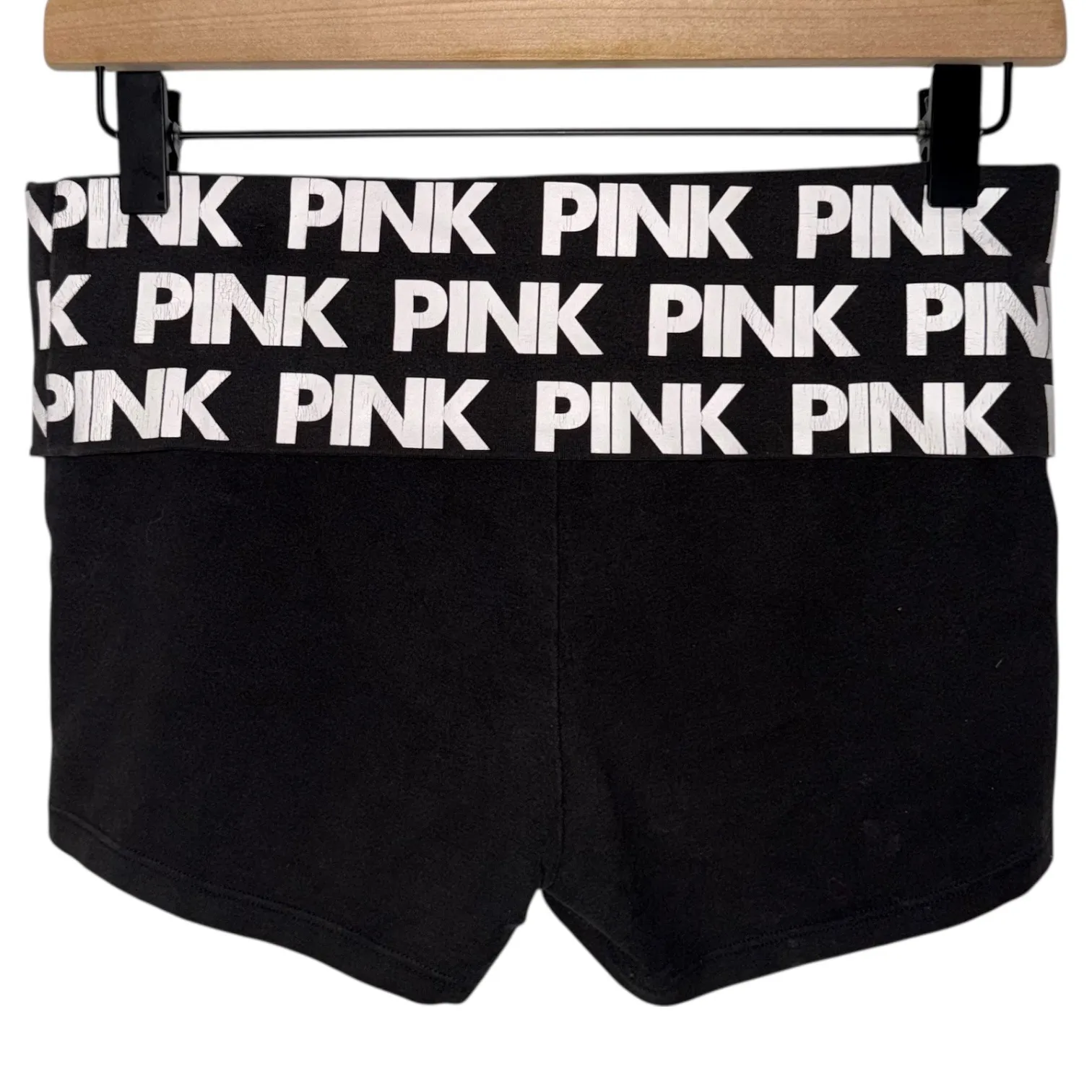 Vintage y2k Fold Over‎ Shorts Victoria's Secret PINK Iconic Goth Preppy - Image 3