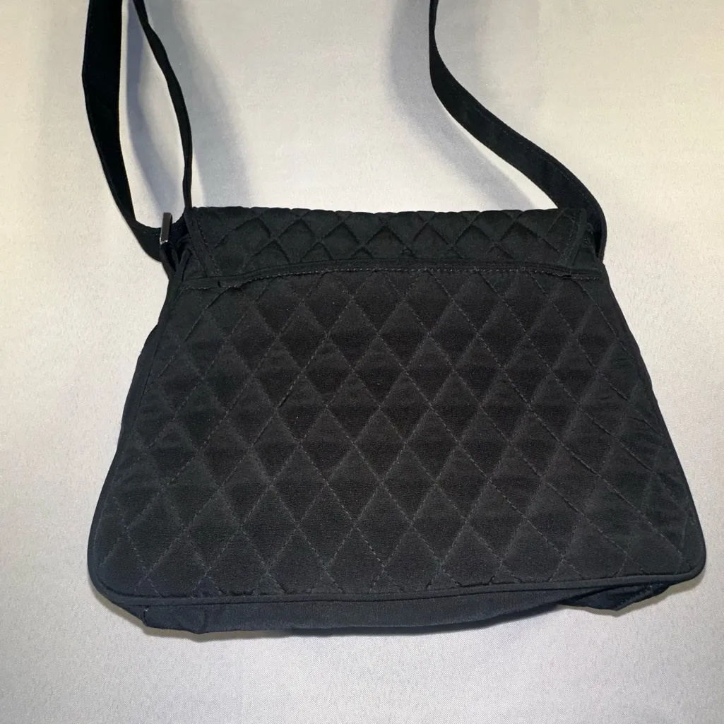 Vera Bradley Purse Crossbody Black Quilted - Image 4