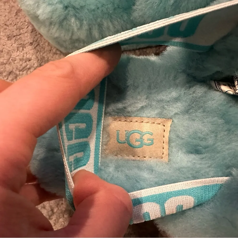 Ugg Fluff Yeah Teal Slippers US 6 - Image 2
