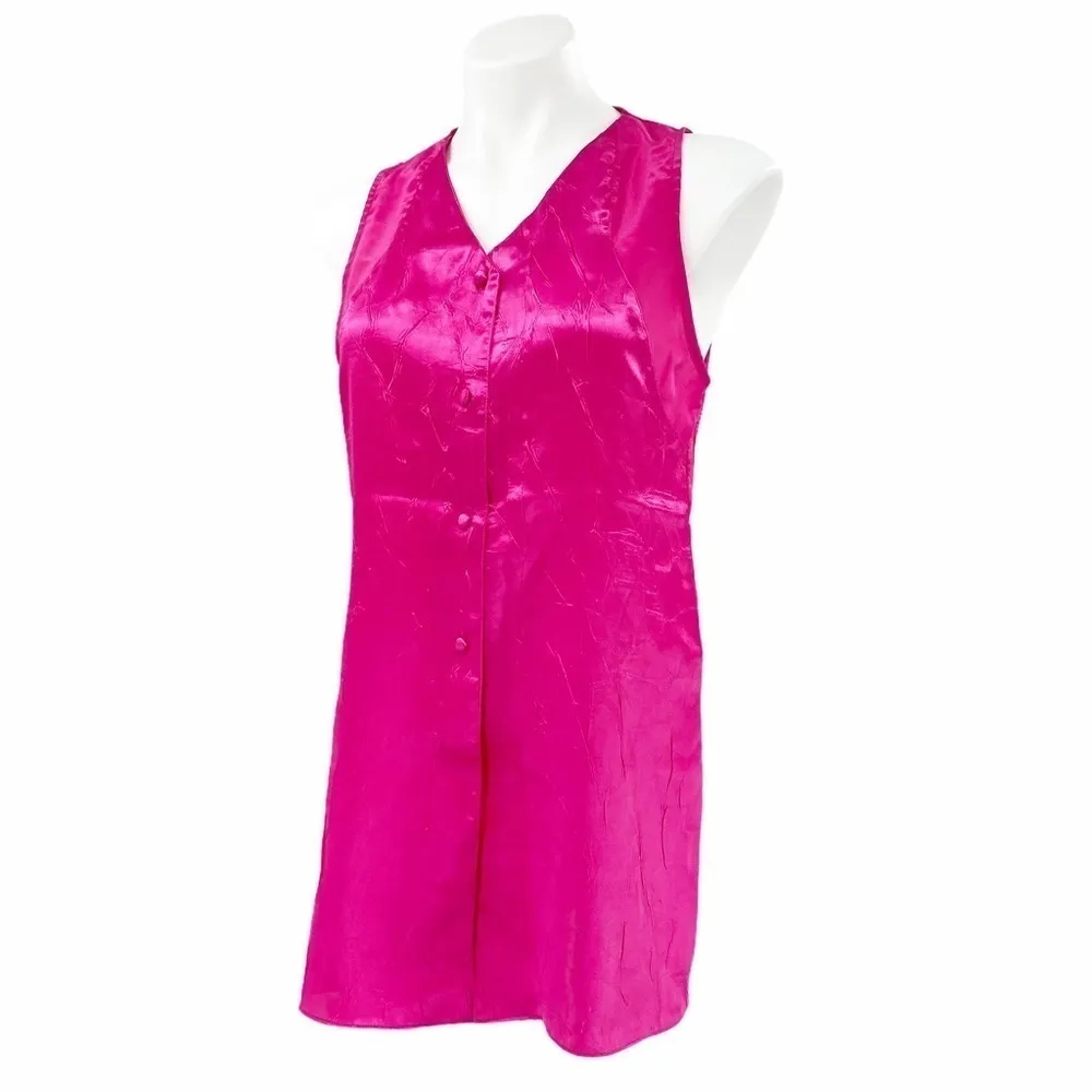 VICTORIA’S SECRET Vintage 2 Piece Top & Pant Crushed Satin Loungewear Size S - Image 5