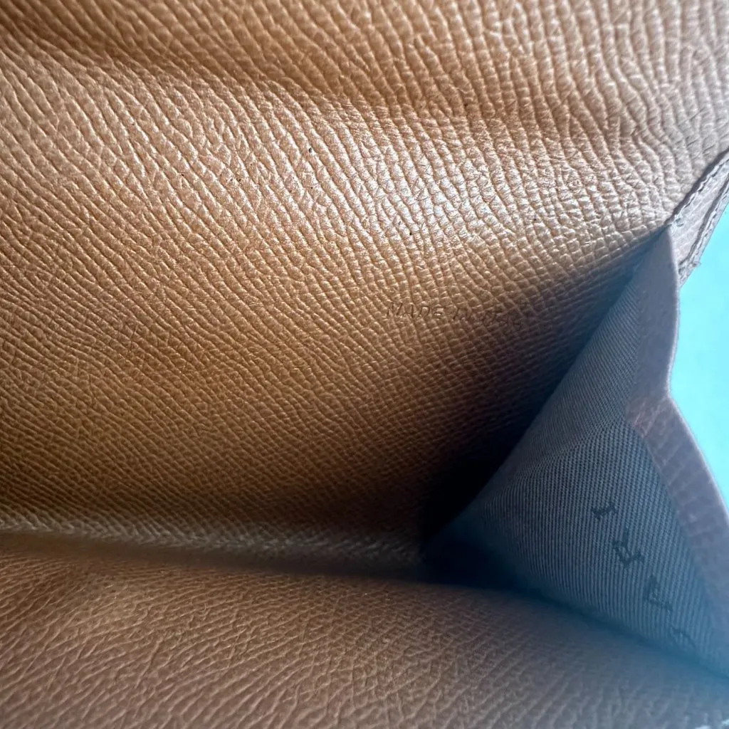 BULGARI Tan Camel Leather Snap Closure Wallet - Image 5