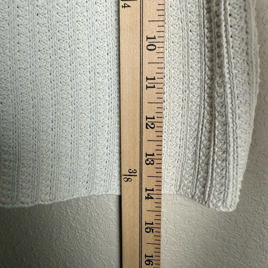 Zara‎ Women Size Small Ivory Knit Crop Short Sleeves girly shirt - Image 3