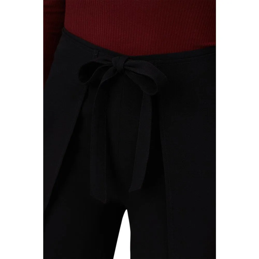 Cinq a Sept Renata Black Wide Leg Tie Waist Pants Size 8 - Image 4