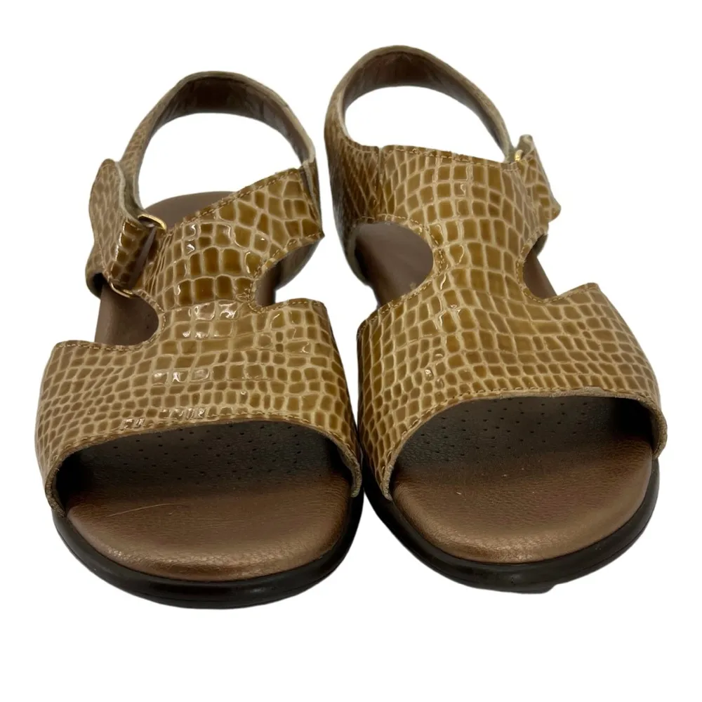 SAS Tripad comfort suntimer sling back sandal snakeskin tan summer casual heel Size 7.5 - Image 3