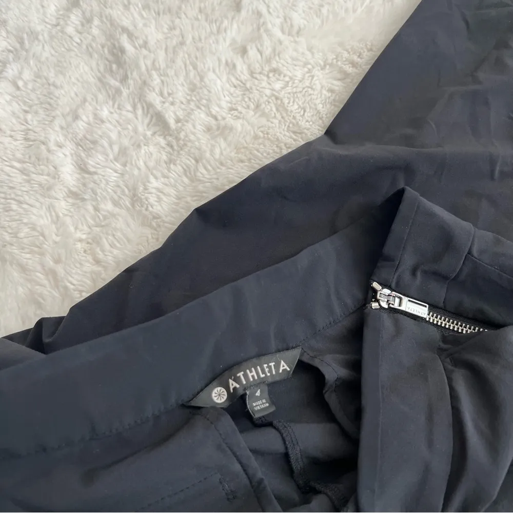 Black Gramercy Wide Leg Button Cuff Trouser Pant - Image 4