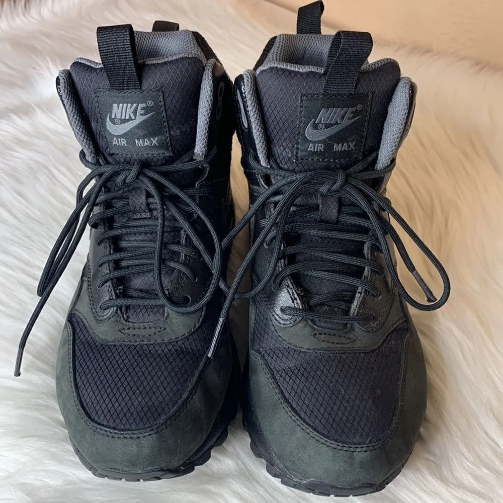 Nike Air Max 1 Mid Sneakerboot Women's Shoes Black/Dark Grey/ Size 7 - Image 7