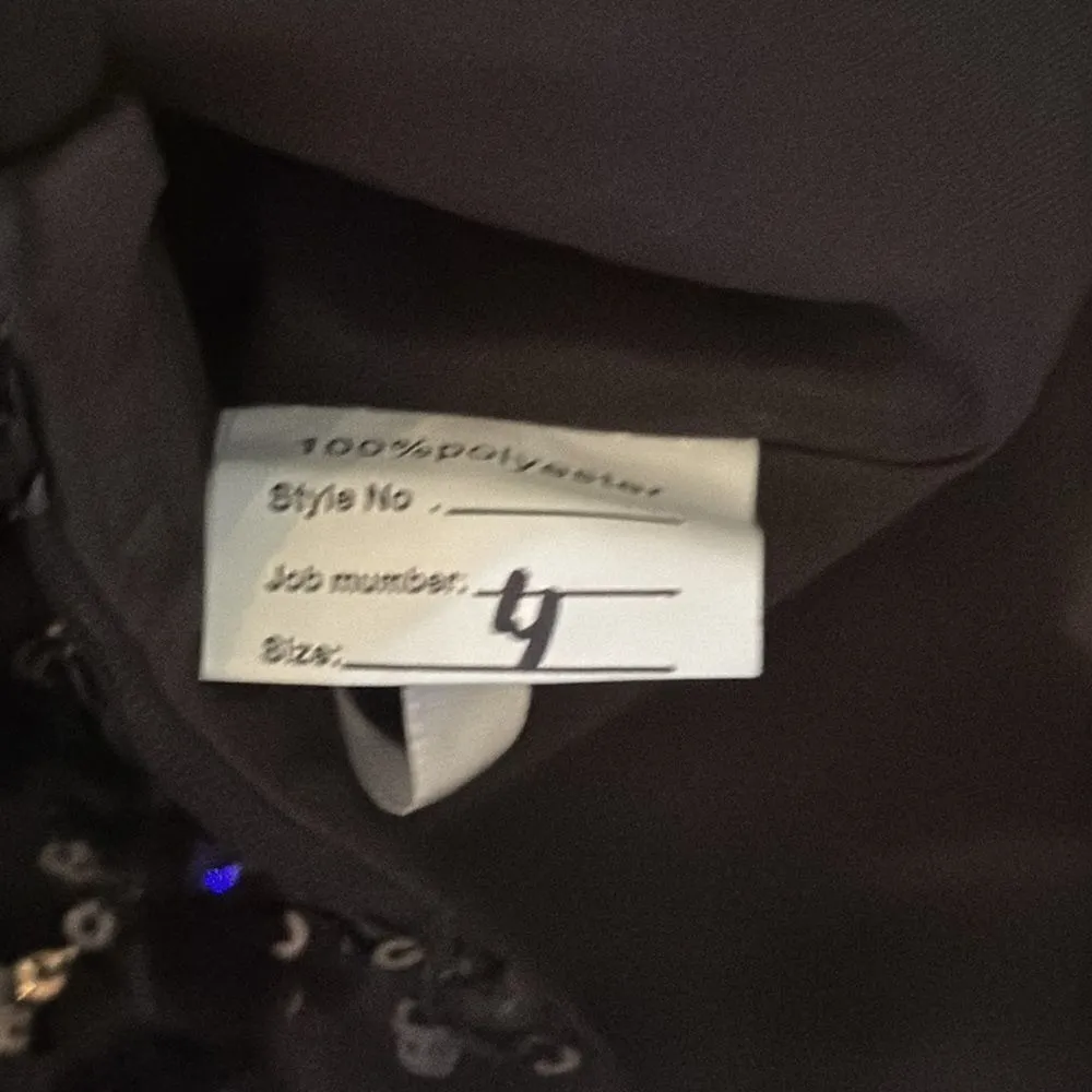 Women’s Black MermaidFit Sequins Party Prom Formal Dress LaceUp Back Size 4 - Image 14