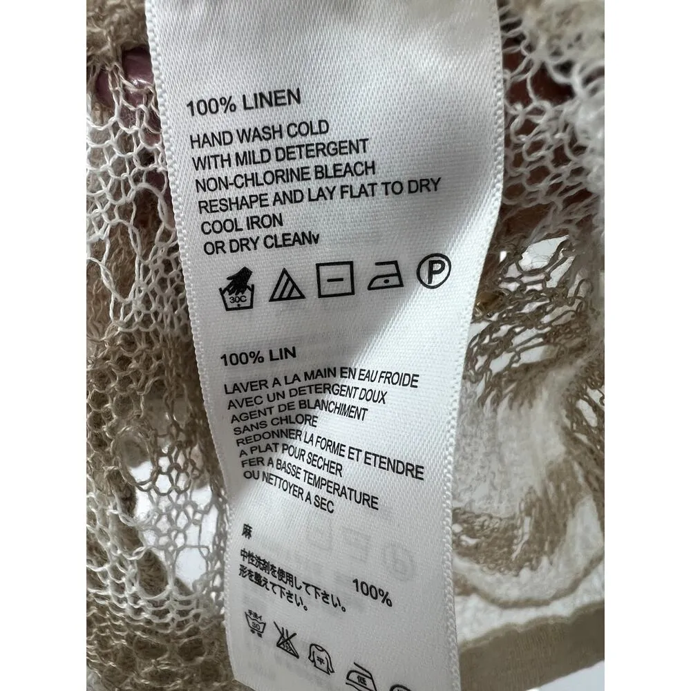 Tommy Bahama  | M | Open Knit V-neck Pullover Sweater Stripped Crochet - Image 3