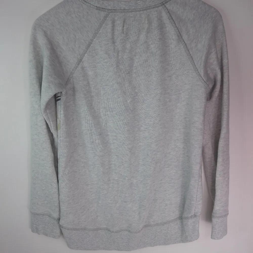 Roenza Schouler Niemans S Gray Watercolor Sweatshirt Top - Image 4