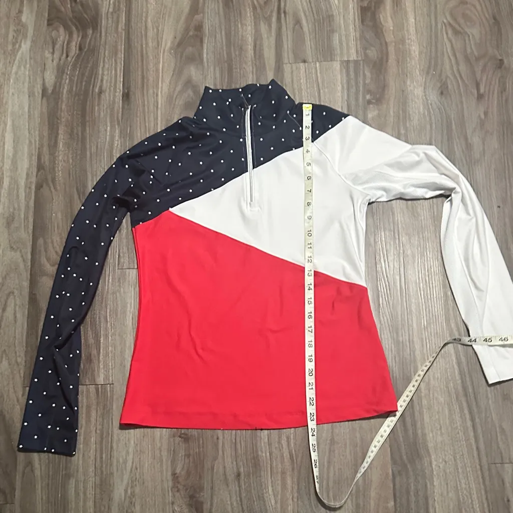 Lady Hagen Color Block Long Sleeve Top - Red, Blue, White. - Image 9