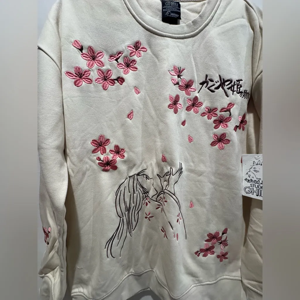 Studio Ghibli The Tale Of The Princess Kaguya Cherry Blossom Sweatshirt - Image 4