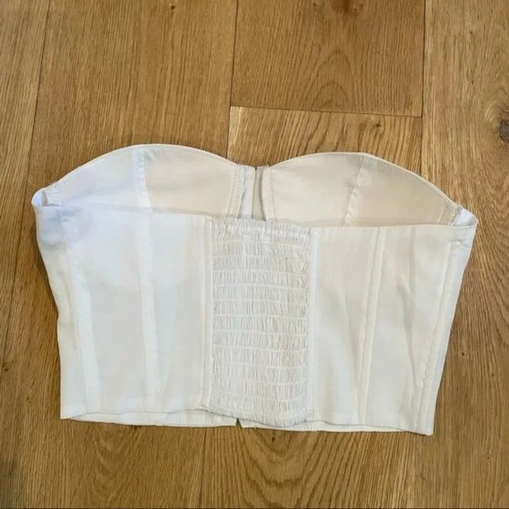 Superdown Corset Top in White Satin - Image 2