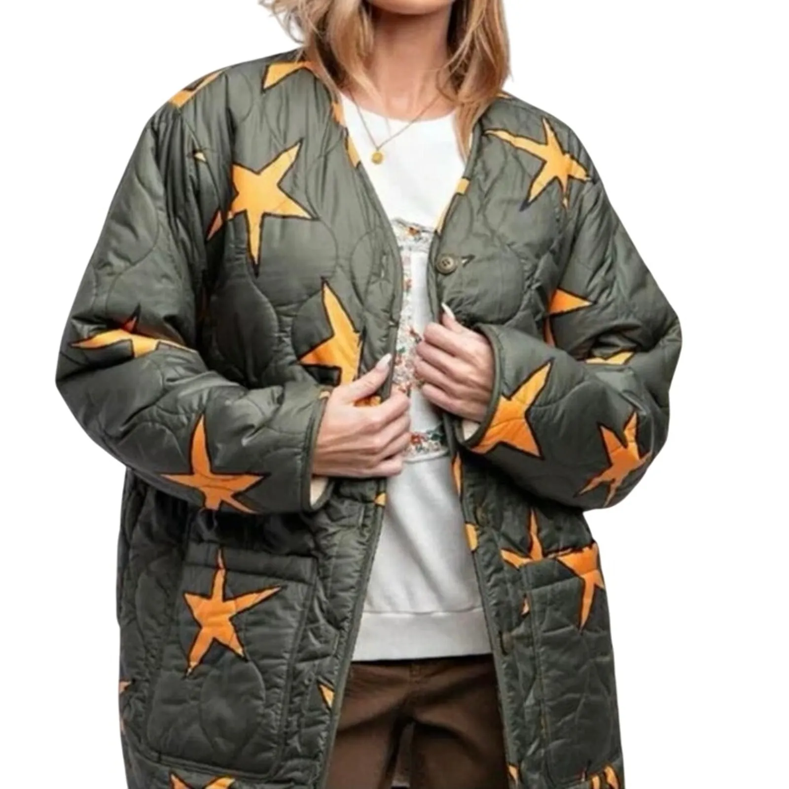 EASEL Reversible Jacket Quilted Starfish or Schnauzer Sherpa, Size L New w/ Tag - Image 7
