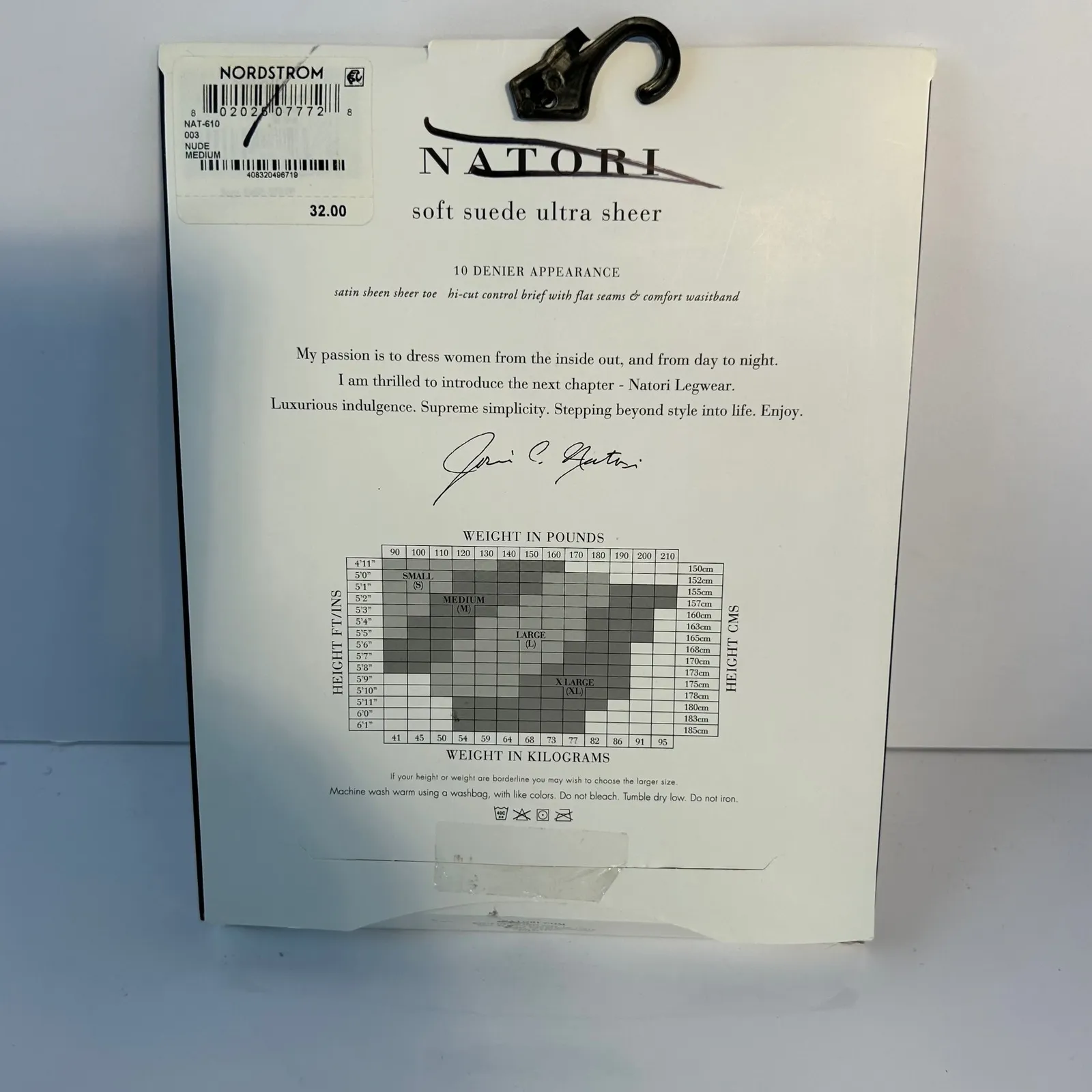 Natori Soft Suede Ultra Sheer Pantyhose Medium Nude 10 Denier Appearance - Image 5