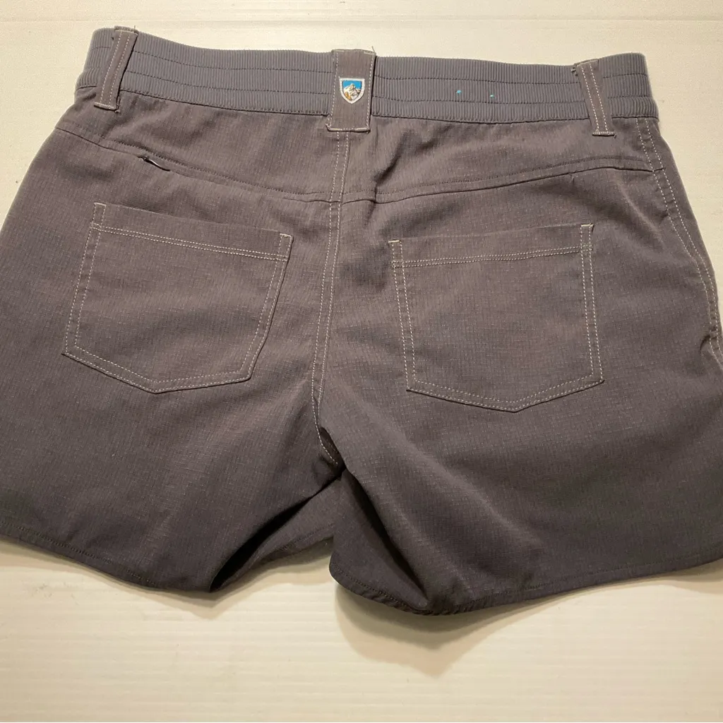 Kuhl Stretch Strattus 6240 Ripstop Hiking Shorts Gray Womens Sz 6 Elastic Waist - Image 7