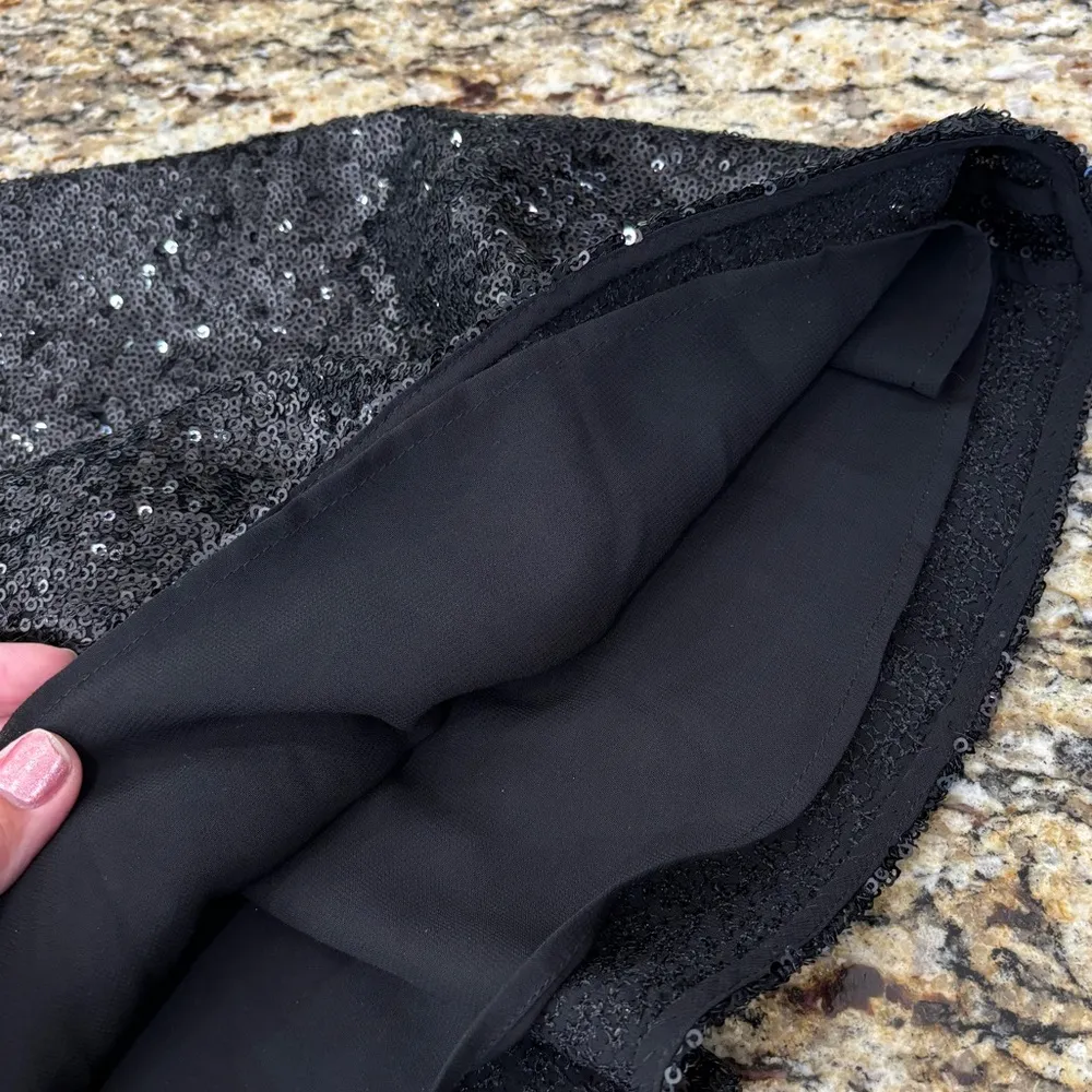 Kate Spade sequin dress black plunging neckline size 2 - Image 9