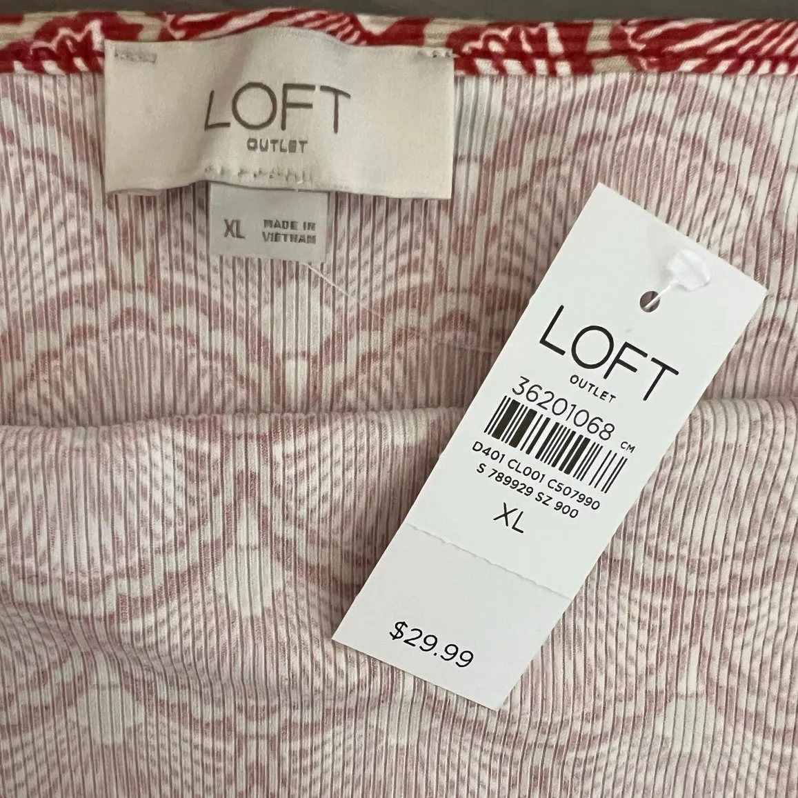 Loft red floral print camisole tank top new summer basics resort wear Size XL - Image 5