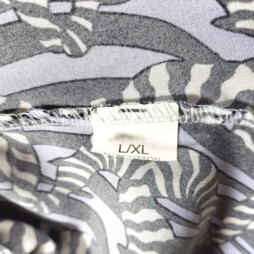 Animal Zebra Print Cotton Blend Paperbag Elastic Waist Shorts in Purple Size undefined - Image 2