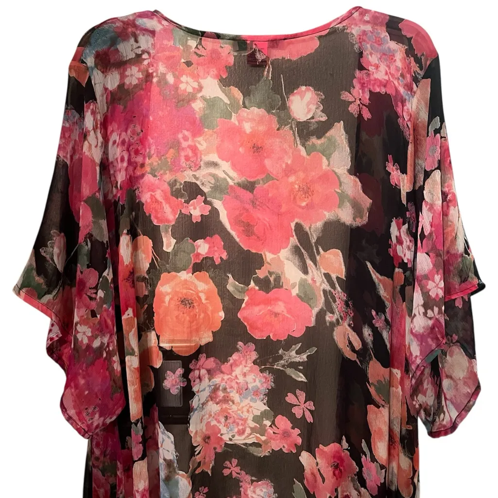 Betsey Johnson 💋 Floral Sheer Kimono Cardigan OSFM - Image 6