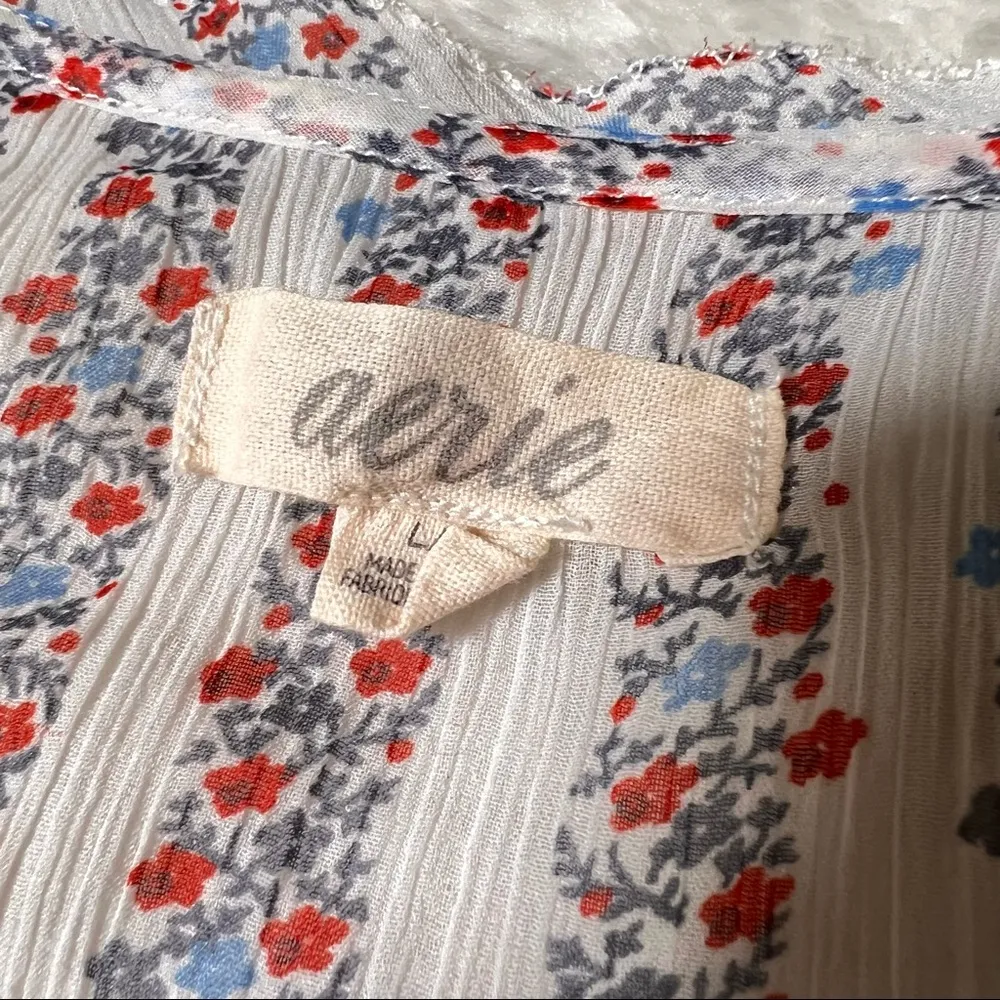 Floral Stripe Cap Sleeve Top - Image 10