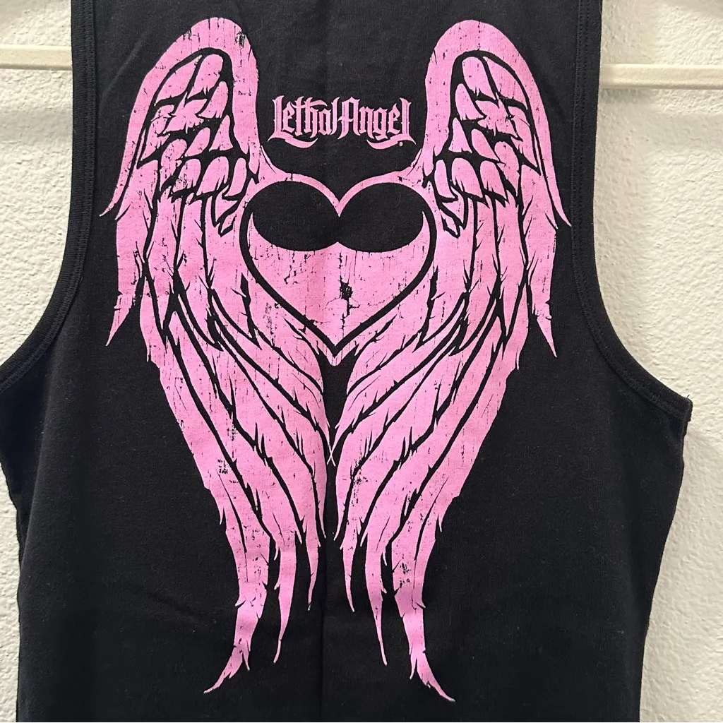 Lethal Angel Motorcycles I Always Come First Cotton Slim Fit Tank 2XL/XXL Black Size 2X - Image 4