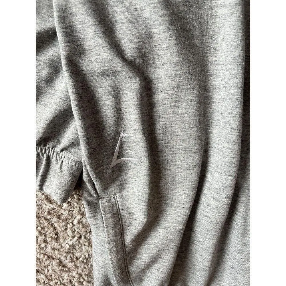 Gymshark  Women's Medium Crest Joggers Gray Slim Fit Embroidered Logo Workout - Image 2