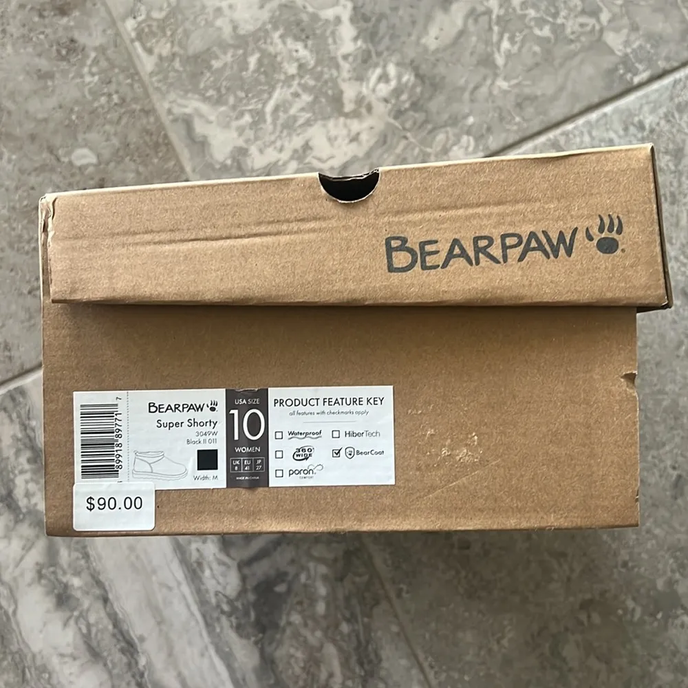 BearPaw Super Shorty Booties in Black, NEW, Size 10 - Image 11