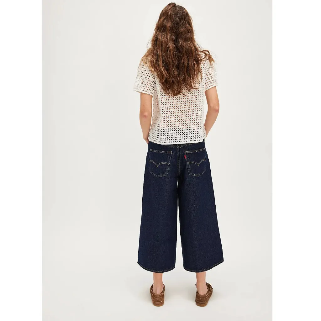 NWT Free People X  Levi's XL Culotte Jeans Blue SZ-31 - Image 3