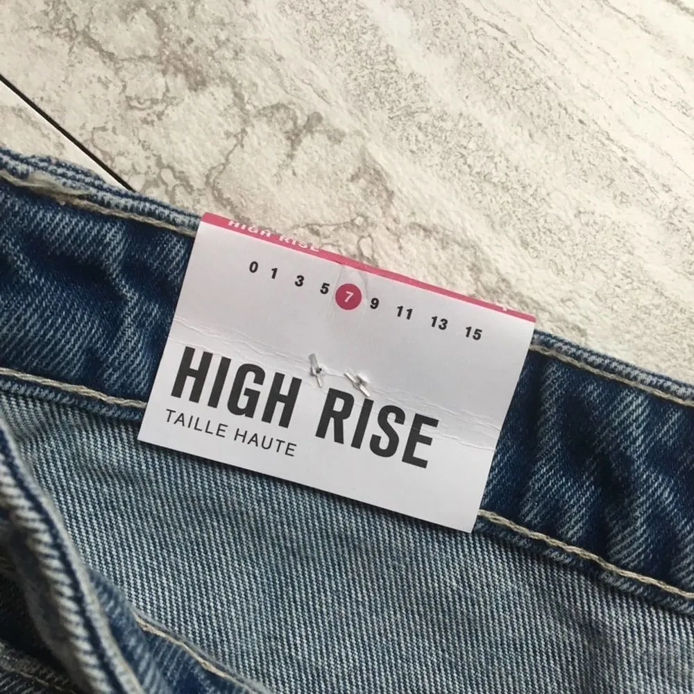 SWS Charlotte Russe Button Up High Rise Distressed Jean Shorts Size 7 Junior's - Image 8