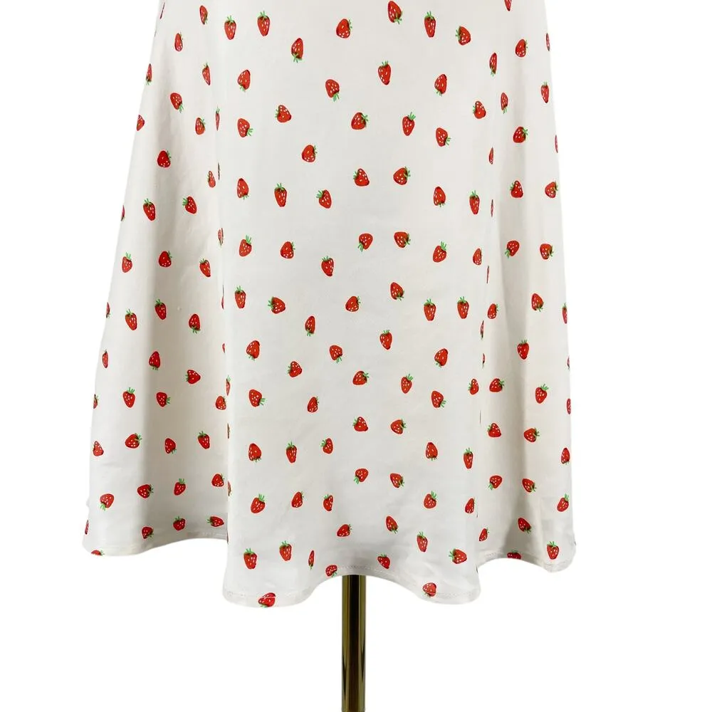 Zara Viral Strawberry Mini Dress Summer V Neck Size Large - Image 8